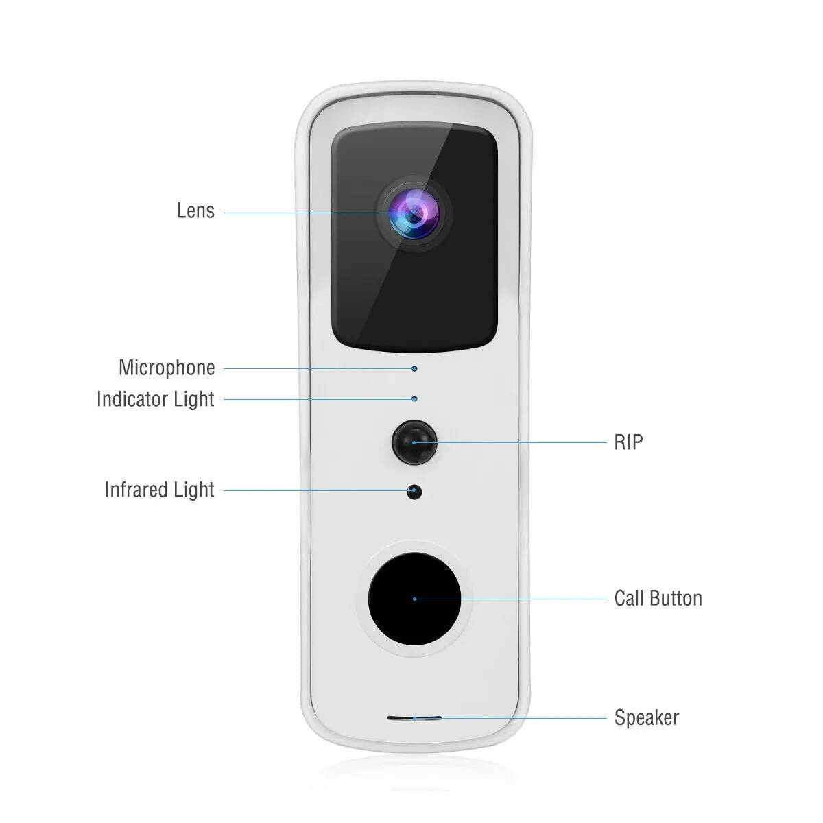 1080P WIFI Video Doorbell - Smart Wireless Security - Loja Manuel Coelho