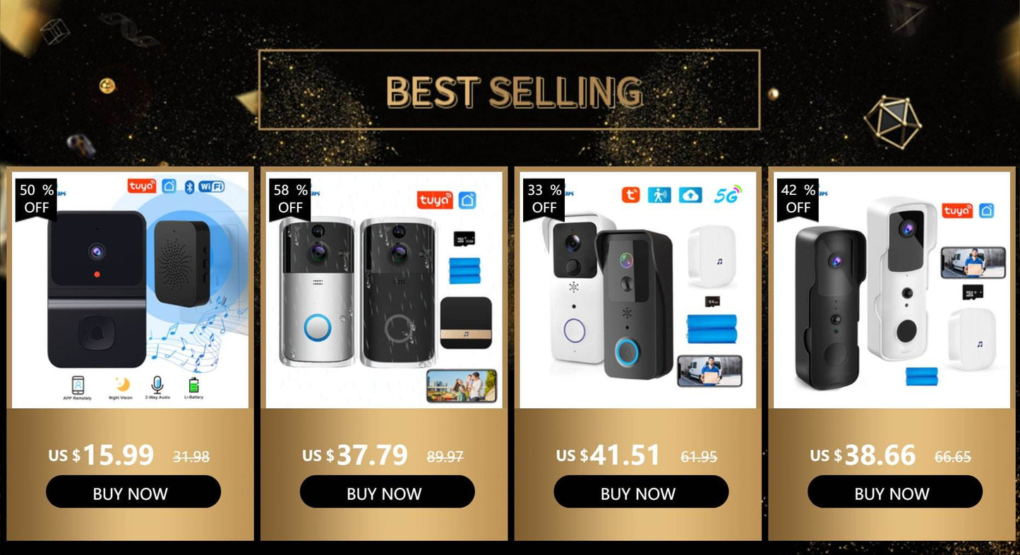 1080P WIFI Video Doorbell - Smart Wireless Security - Loja Manuel Coelho