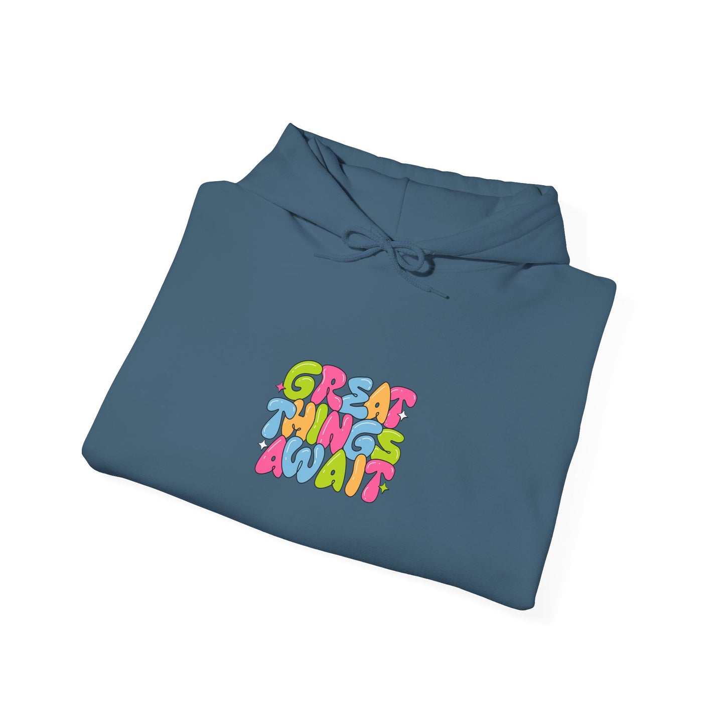 Unisex Hooded Sweatshirt - "Great Things Await" Inspirational Art
