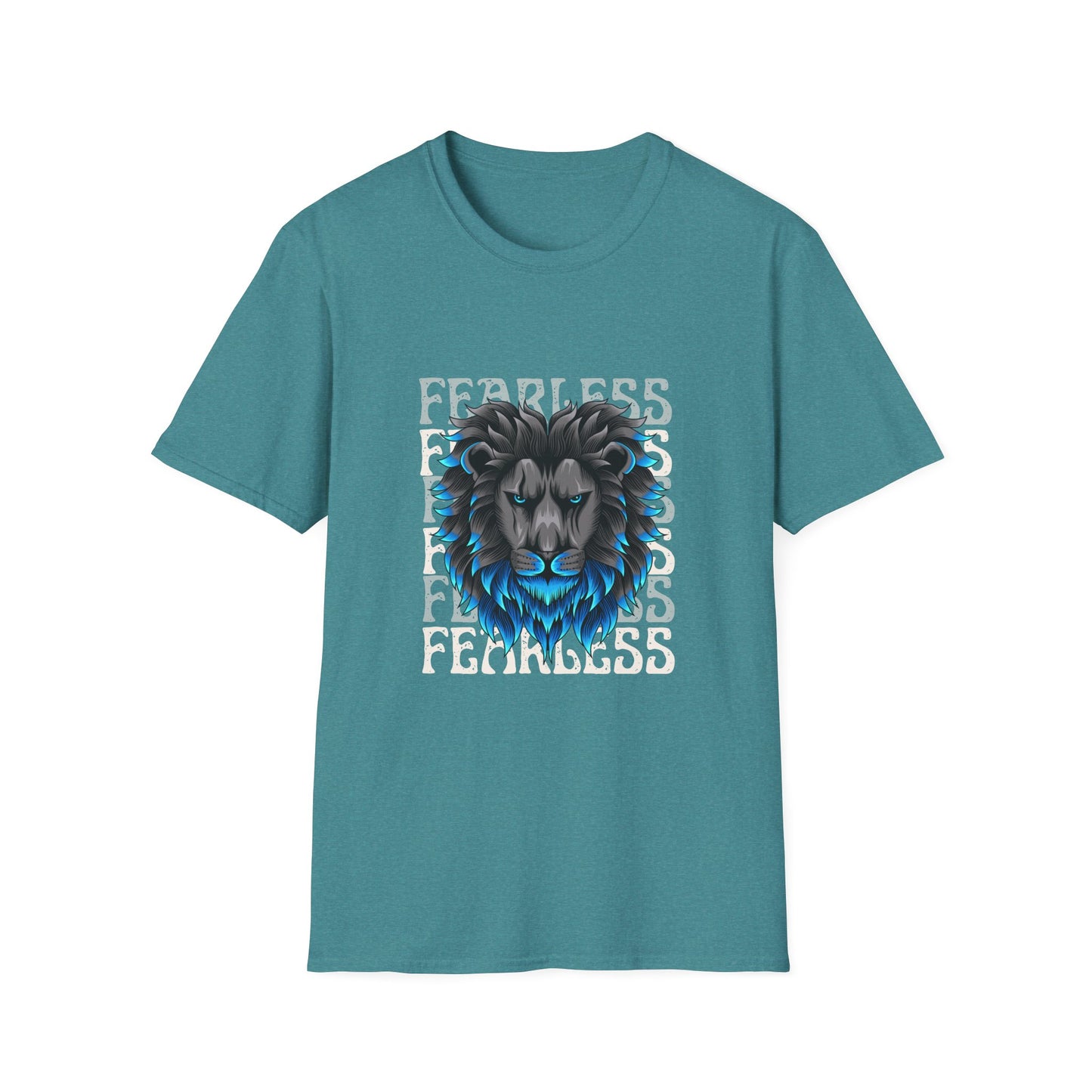 Fearless Lion Unisex Softstyle T-Shirt - Bold Graphic Tee for Animal Lovers