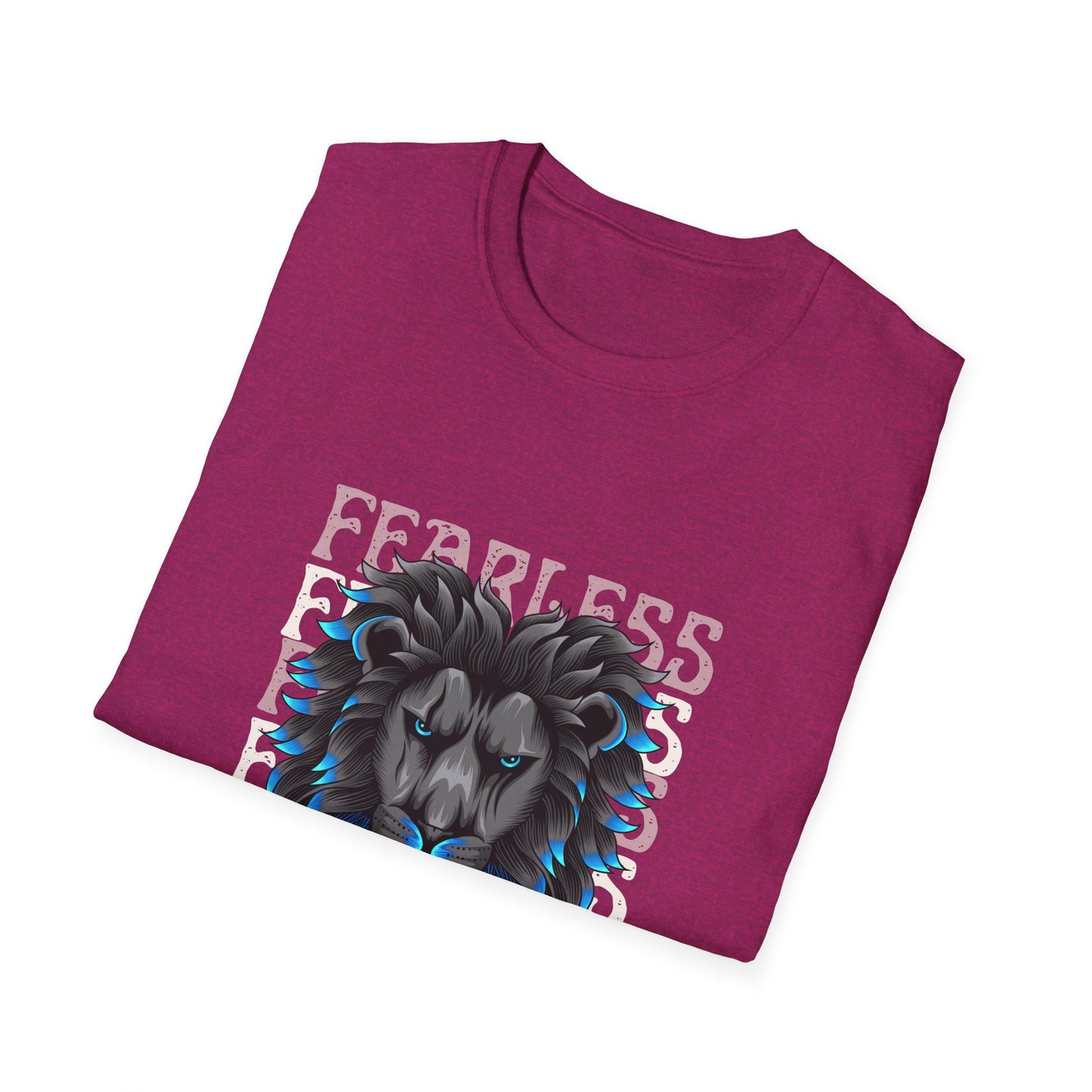 Fearless Lion Unisex Softstyle T-Shirt - Bold Graphic Tee for Animal Lovers