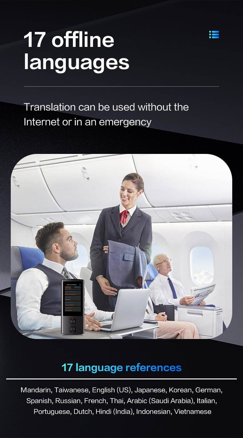 138 Language 2-Way Translator T17 with Voice & Photo - Loja Manuel Coelho