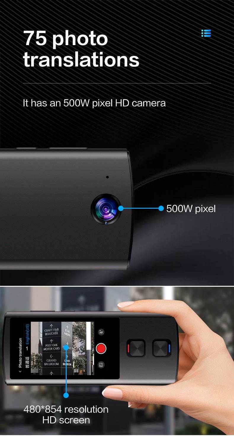138 Language 2-Way Translator T17 with Voice & Photo - Loja Manuel Coelho