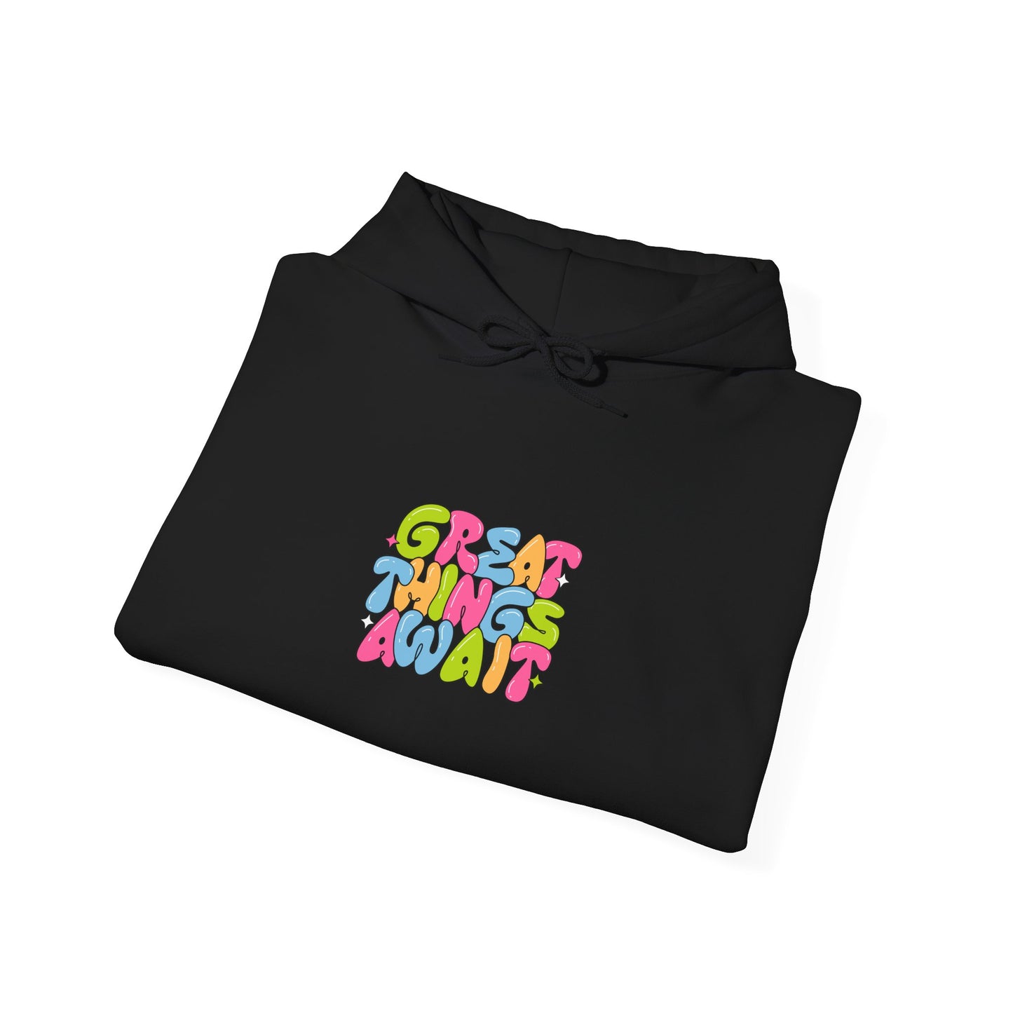 Unisex Hooded Sweatshirt - "Great Things Await" Inspirational Art