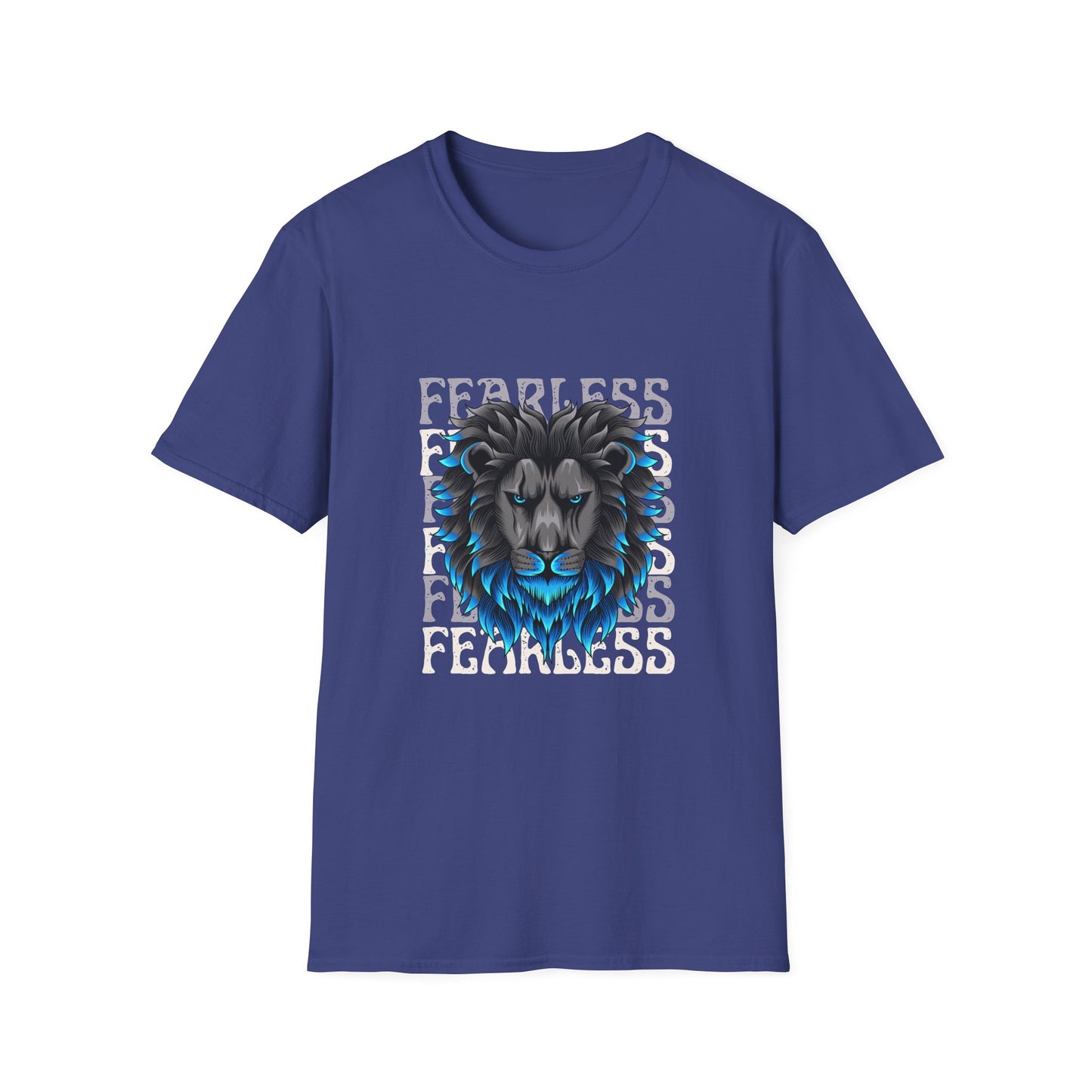 Fearless Lion Unisex Softstyle T-Shirt - Bold Graphic Tee for Animal Lovers