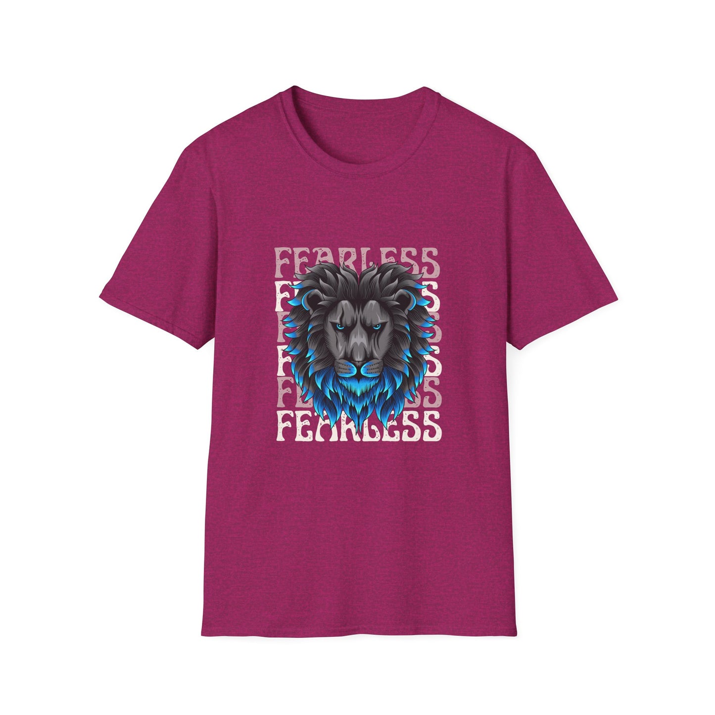 Fearless Lion Unisex Softstyle T-Shirt - Bold Graphic Tee for Animal Lovers