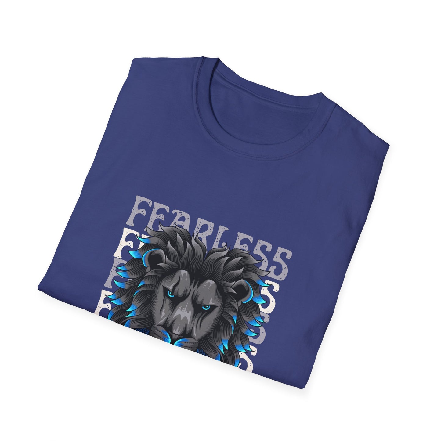 Fearless Lion Unisex Softstyle T-Shirt - Bold Graphic Tee for Animal Lovers