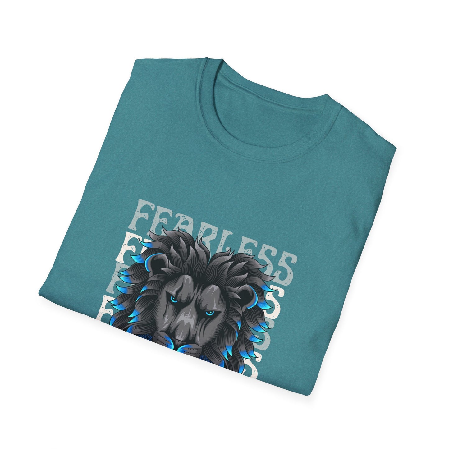 Fearless Lion Unisex Softstyle T-Shirt - Bold Graphic Tee for Animal Lovers