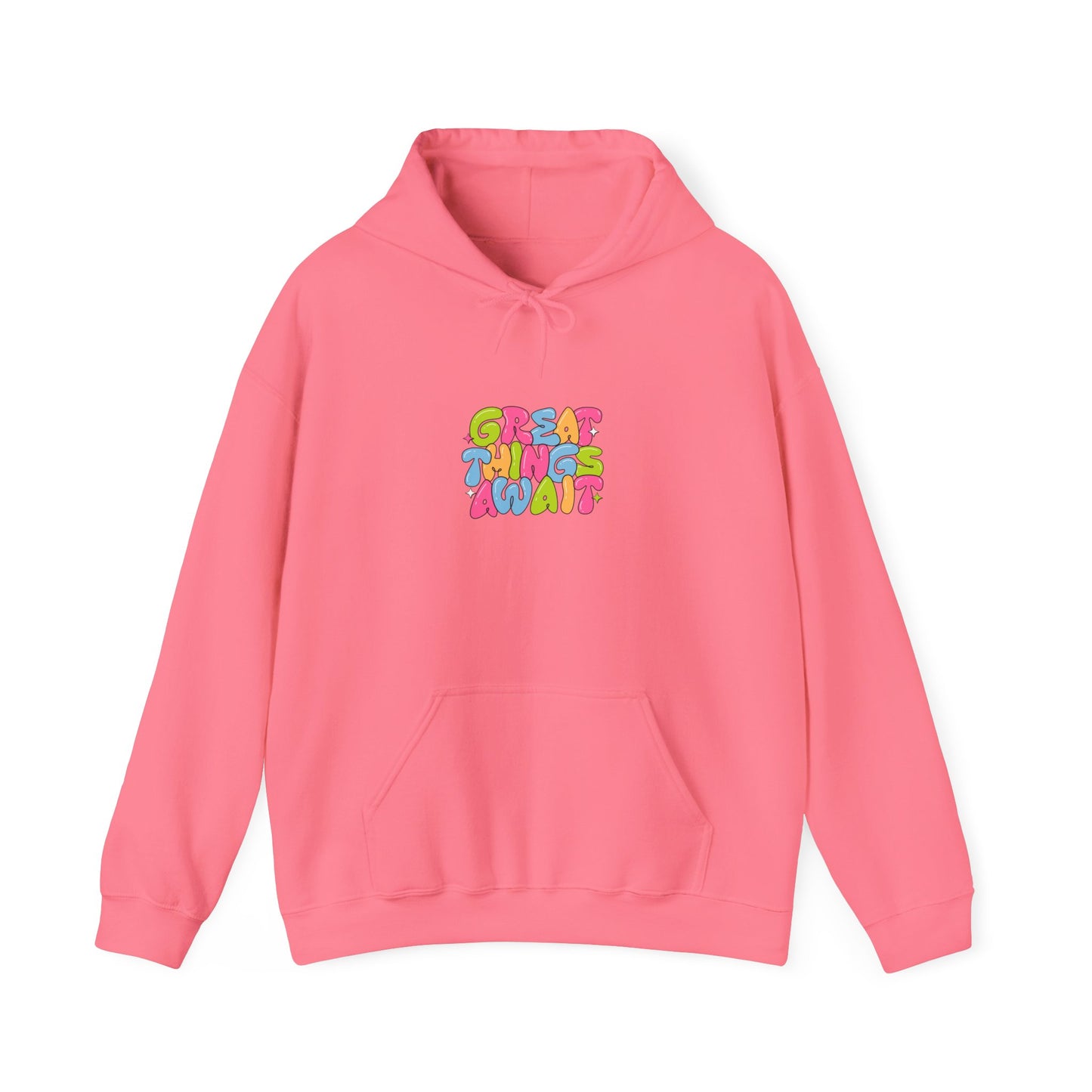 Unisex Hooded Sweatshirt - "Great Things Await" Inspirational Art