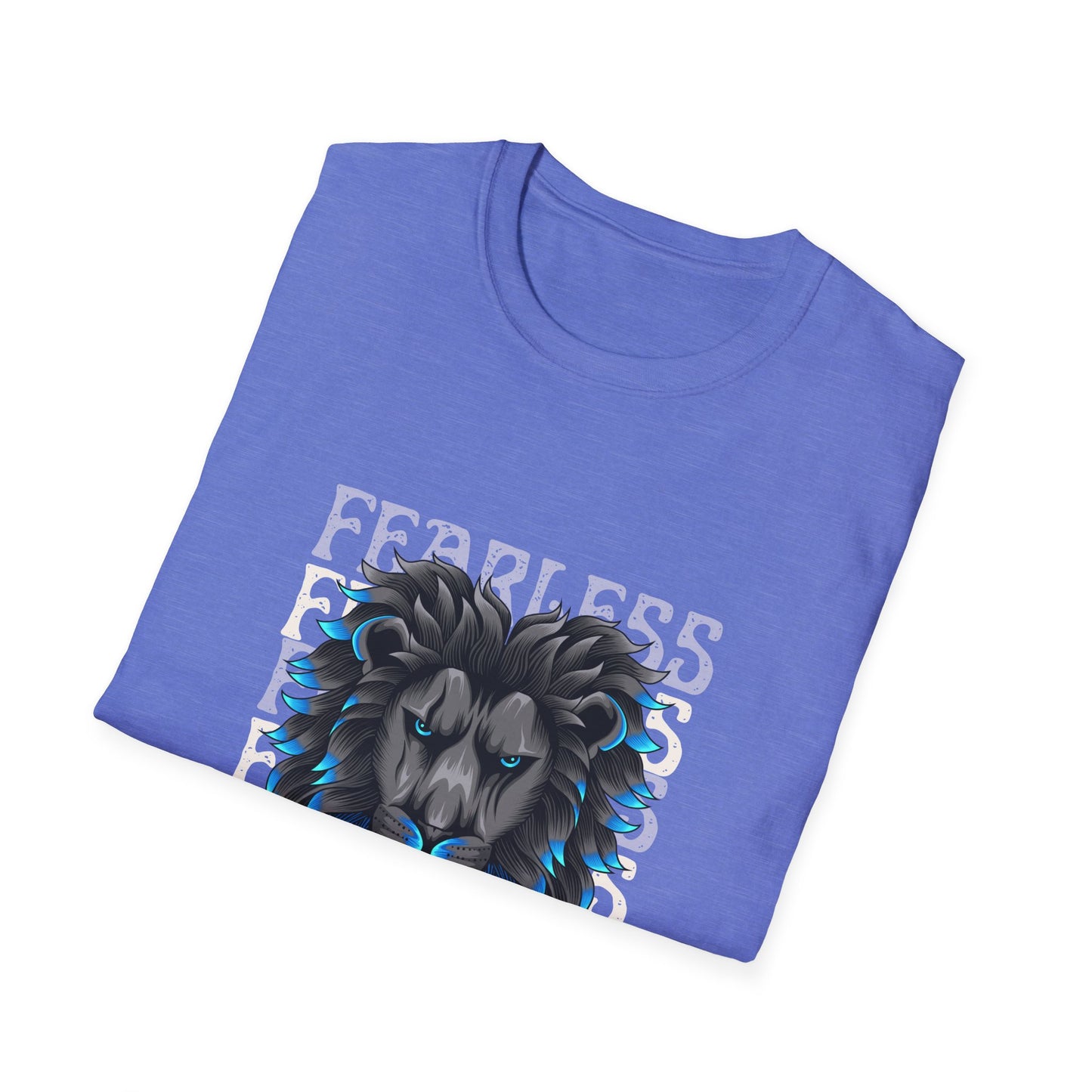 Fearless Lion Unisex Softstyle T-Shirt - Bold Graphic Tee for Animal Lovers