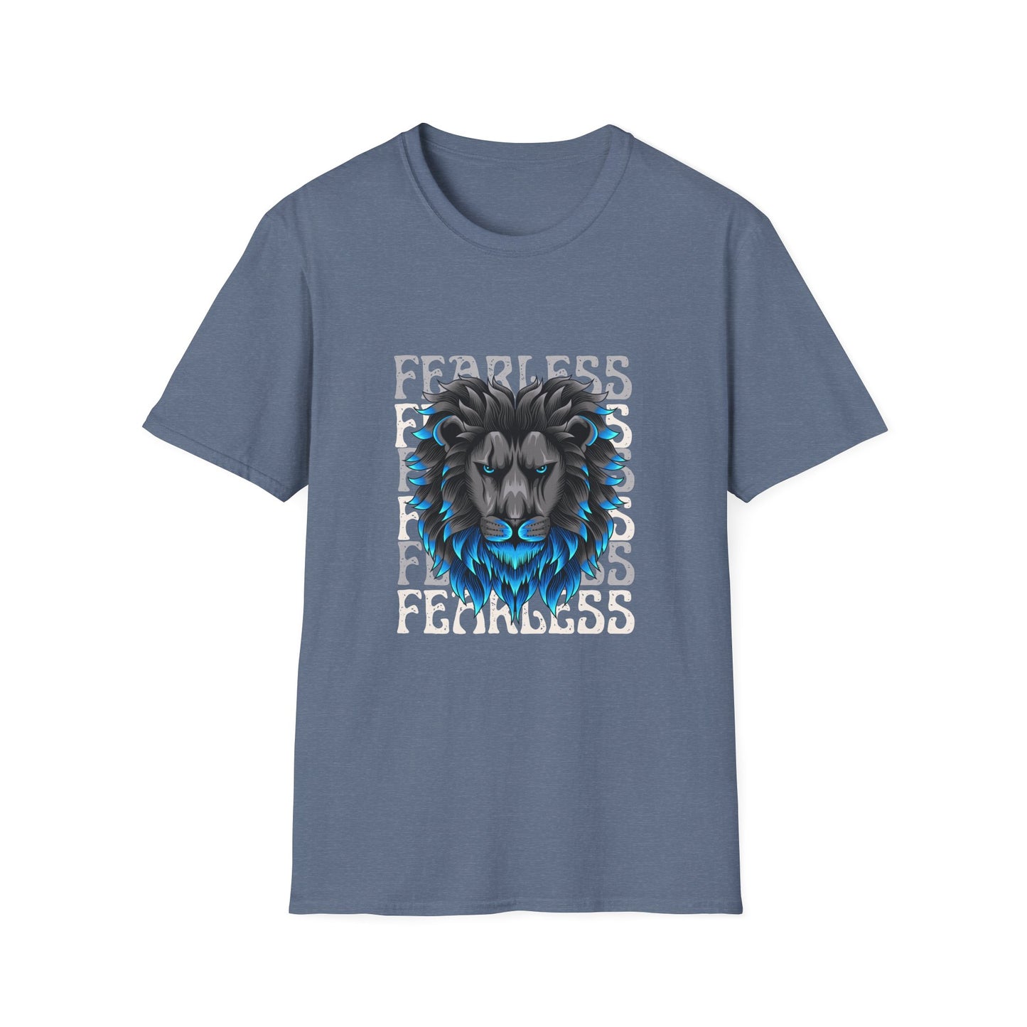 Fearless Lion Unisex Softstyle T-Shirt - Bold Graphic Tee for Animal Lovers