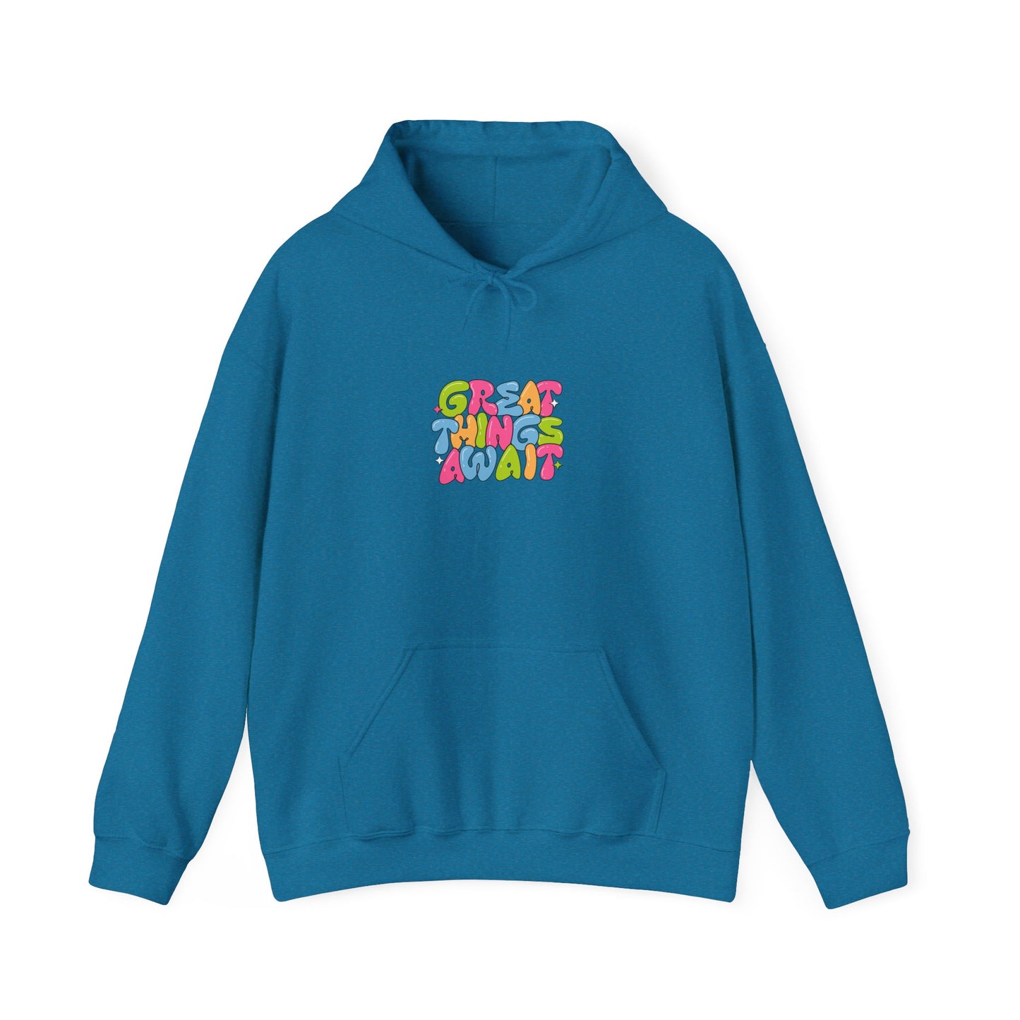 Unisex Hooded Sweatshirt - "Great Things Await" Inspirational Art