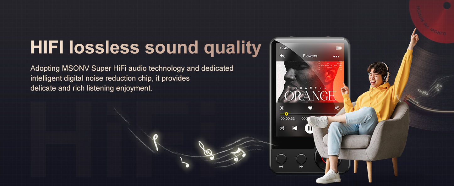 MECHEN 128GB MP3 Player with Bluetooth 5.3, 2.4’ Portable Full Touchscreen Music Player