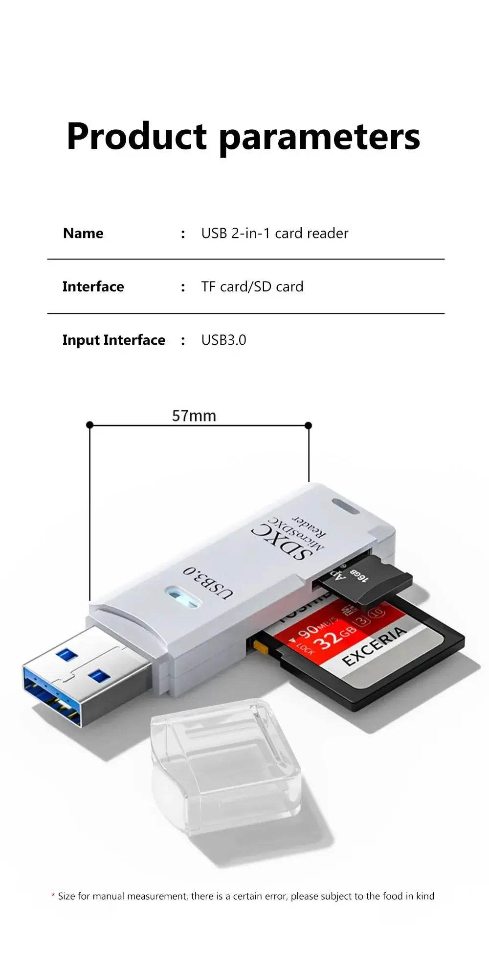 USB 3.0 Card Reader Micro TF & SD Compatible - Loja Manuel Coelho