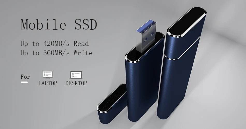 2TB Portable SSD - High-Speed USB 3.0 Drive - Loja Manuel Coelho