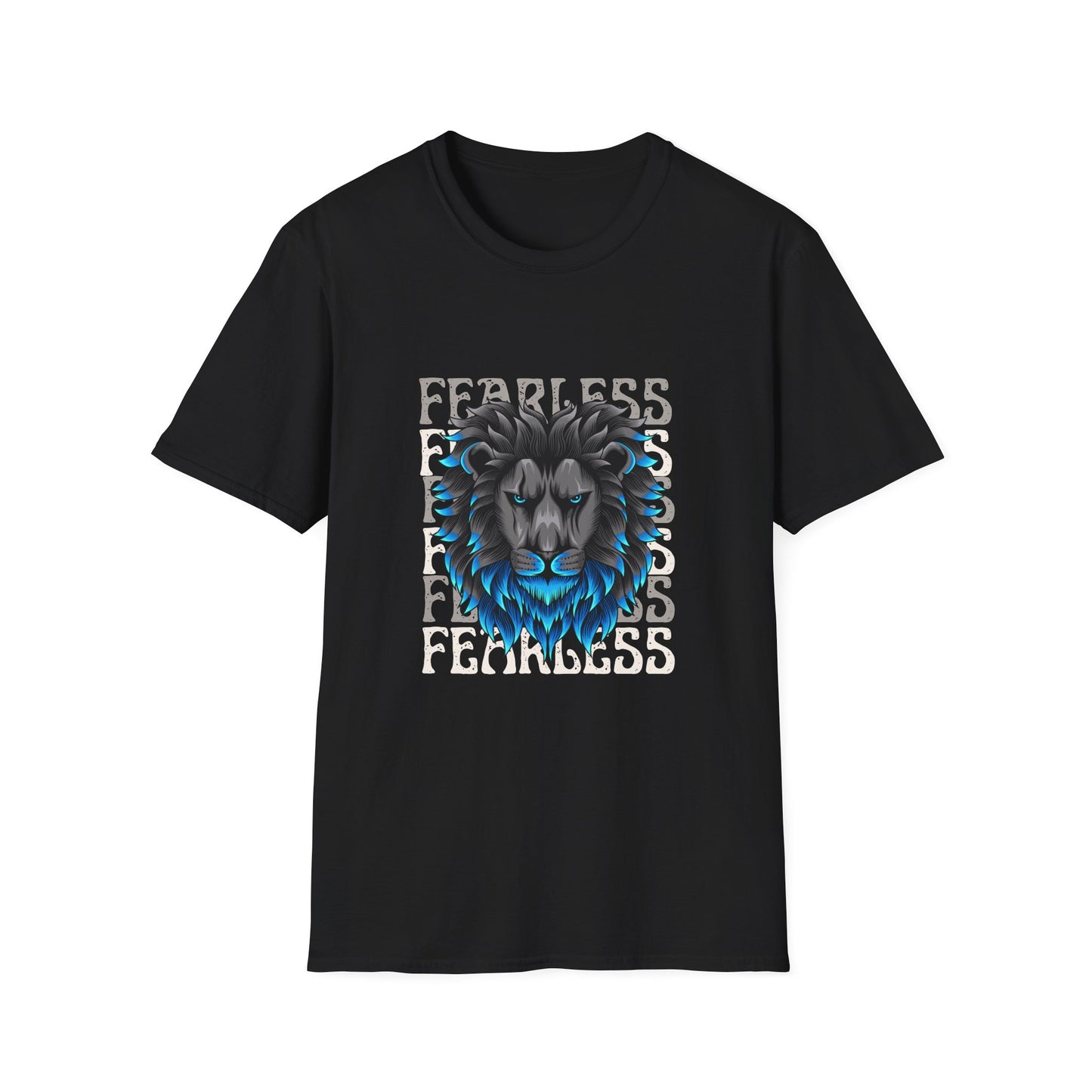 Fearless Lion Unisex Softstyle T-Shirt - Bold Graphic Tee for Animal Lovers