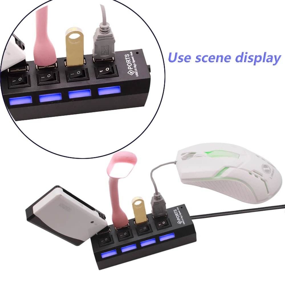 4-Port USB 2.0 Hub - Multi USB Splitter Expander - Loja Manuel Coelho