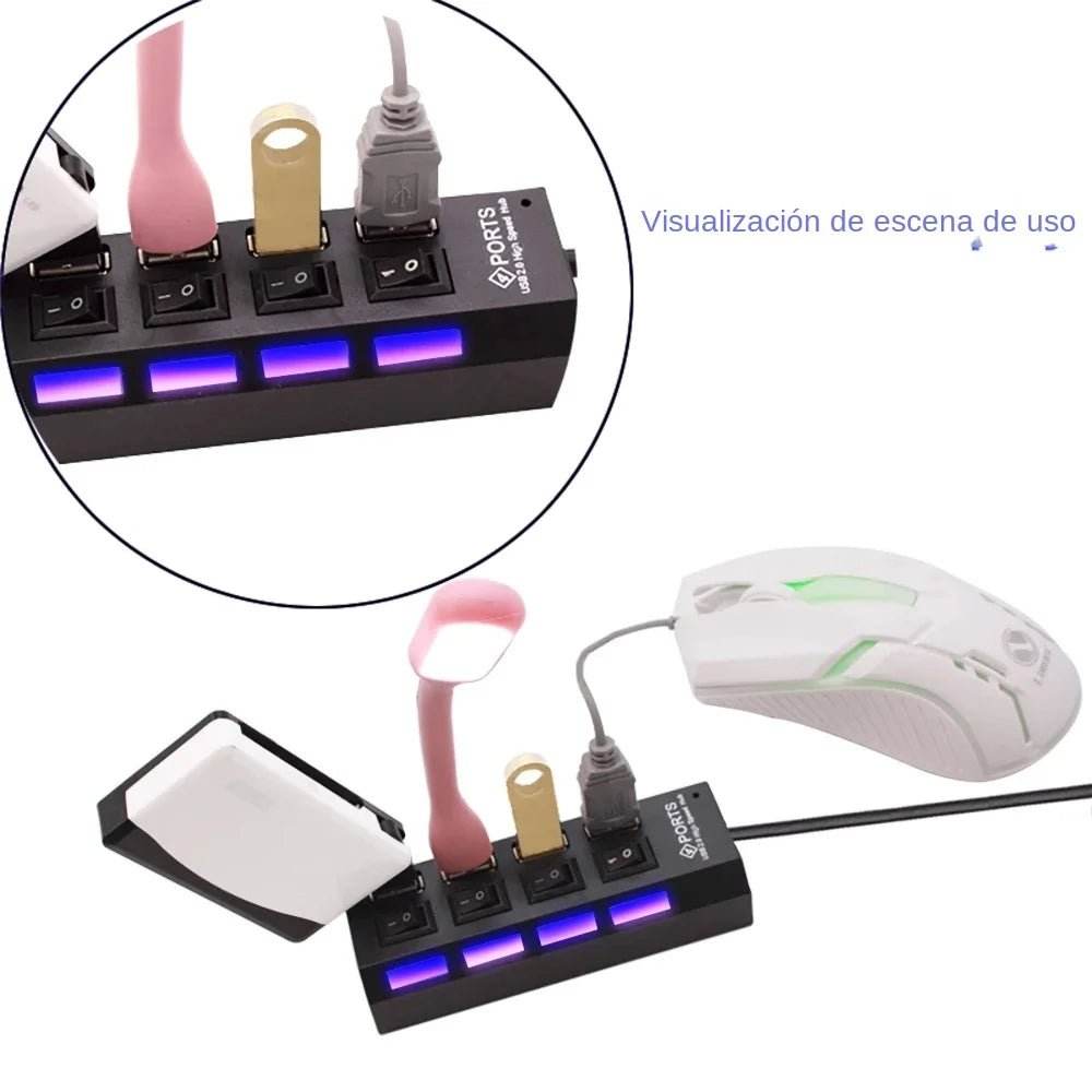 4-Port USB 2.0 Hub - Multi USB Splitter Expander - Loja Manuel Coelho