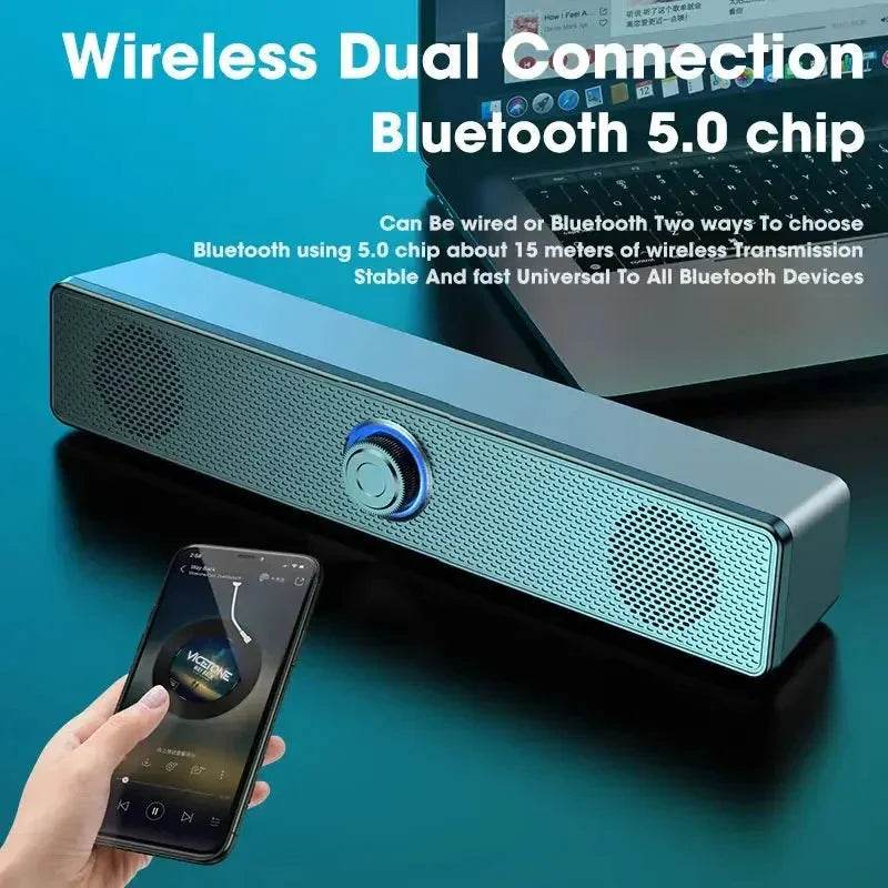 PC Soundbar Wireless Bluetooth Speaker, USB Powered for TV - Loja Manuel Coelho