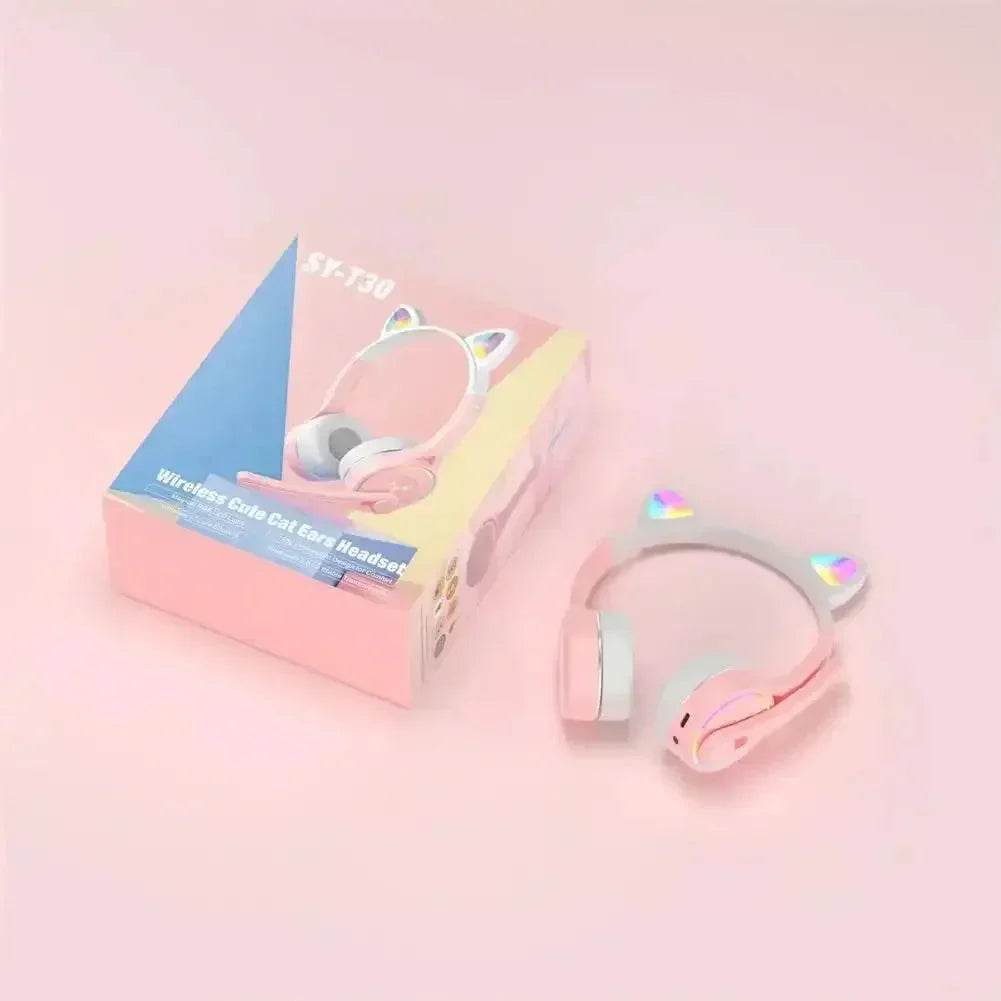 Headphones Cute Cat Ears with LED Flashing - Loja Manuel Coelho