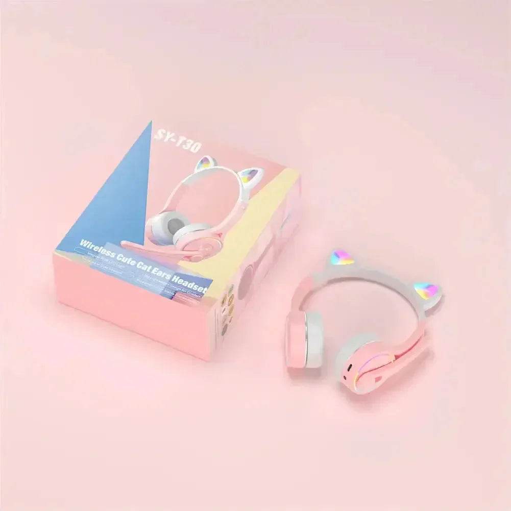 Headphones Cute Cat Ears with LED Flashing - Loja Manuel Coelho