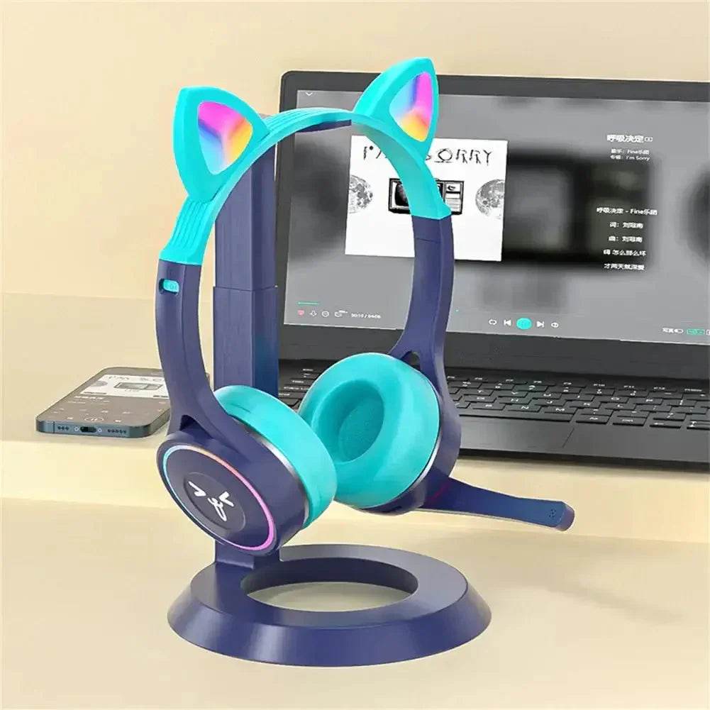 Headphones Cute Cat Ears with LED Flashing - Loja Manuel Coelho