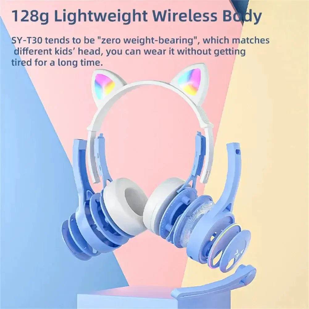 Headphones Cute Cat Ears with LED Flashing - Loja Manuel Coelho