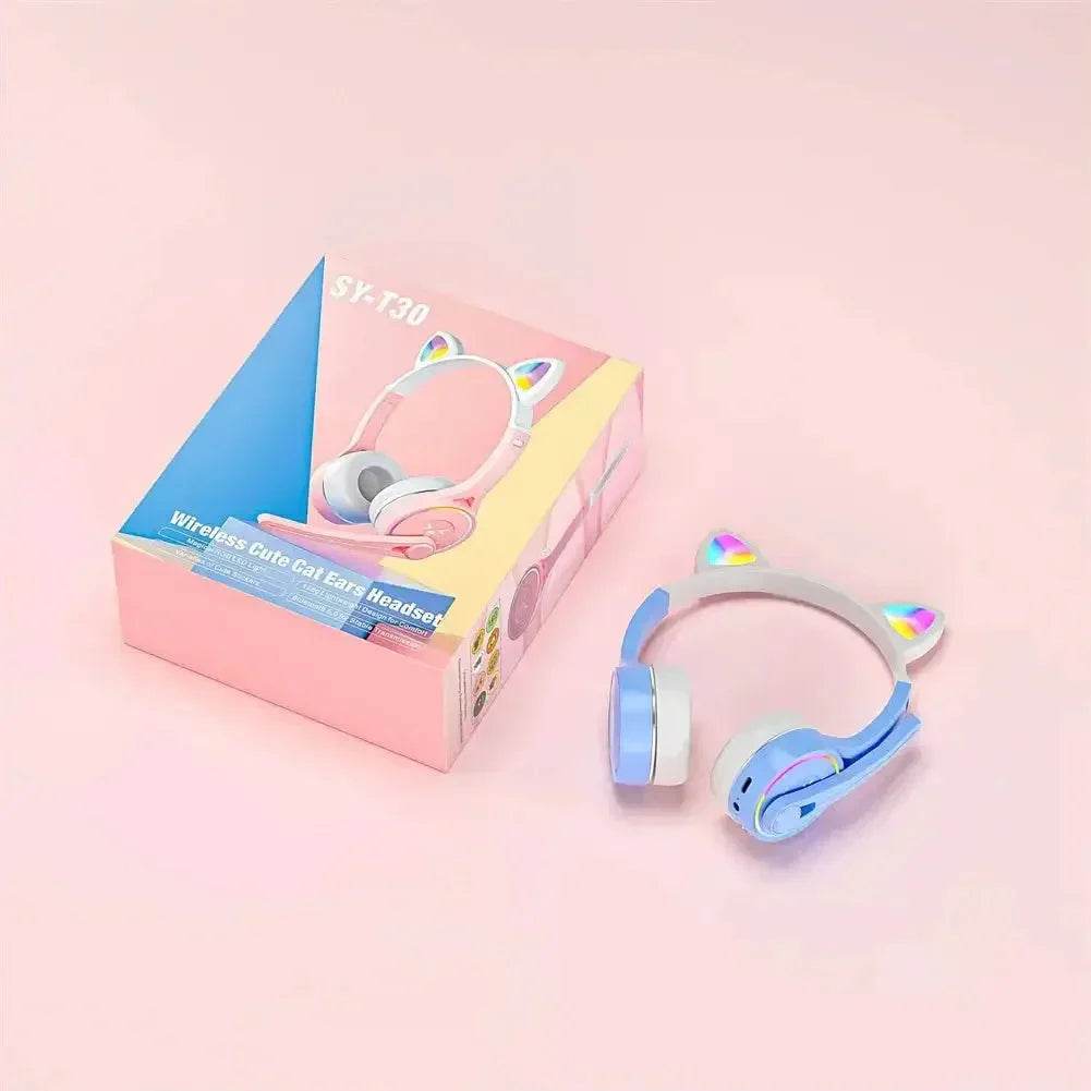 Headphones Cute Cat Ears with LED Flashing - Loja Manuel Coelho