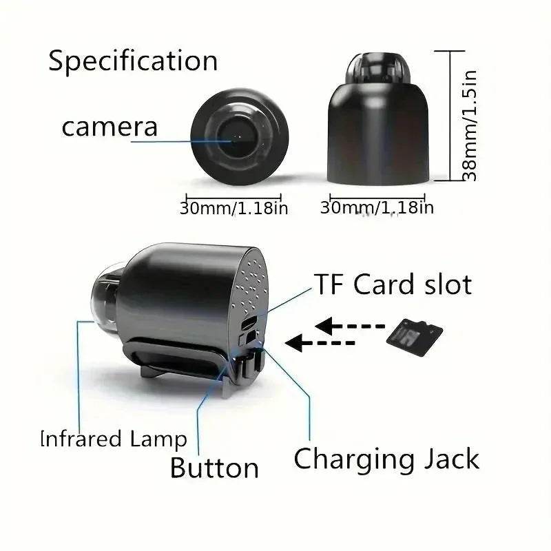 1080P HD Mini WiFi Camera Indoor Safety Baby Security - Loja Manuel Coelho
