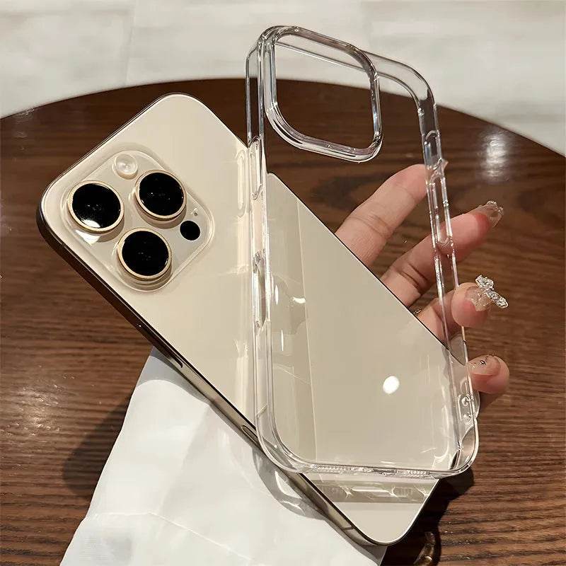 Luxury Transparent Soft Phone Cases iPhone16 15 14 13 12 11 - Loja Manuel Coelho