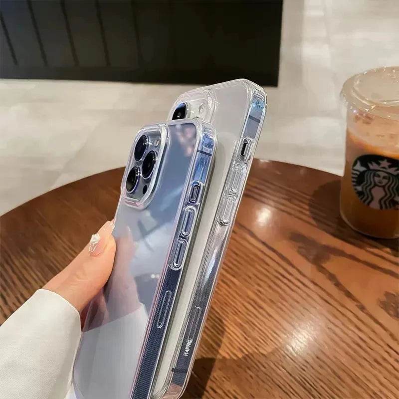 Luxury Transparent Soft Phone Cases iPhone16 15 14 13 12 11 - Loja Manuel Coelho
