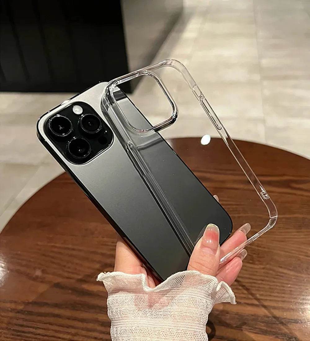 Luxury Transparent Soft Phone Cases iPhone16 15 14 13 12 11 - Loja Manuel Coelho