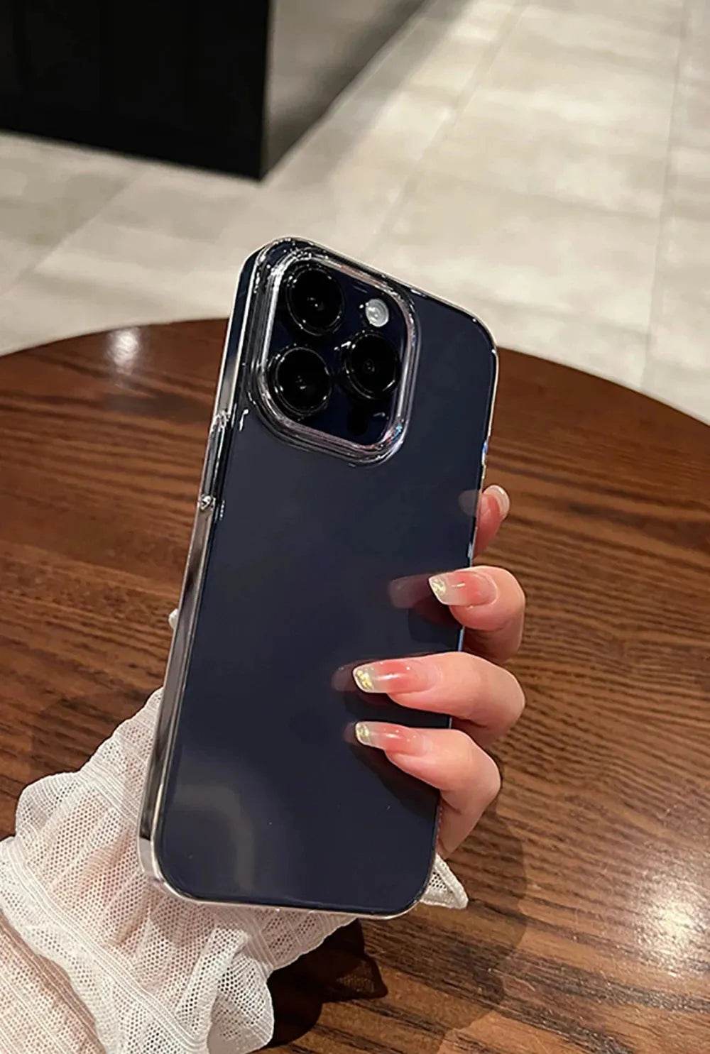 Luxury Transparent Soft Phone Cases iPhone16 15 14 13 12 11 - Loja Manuel Coelho