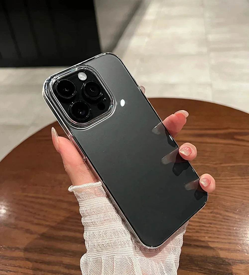 Luxury Transparent Soft Phone Cases iPhone16 15 14 13 12 11 - Loja Manuel Coelho