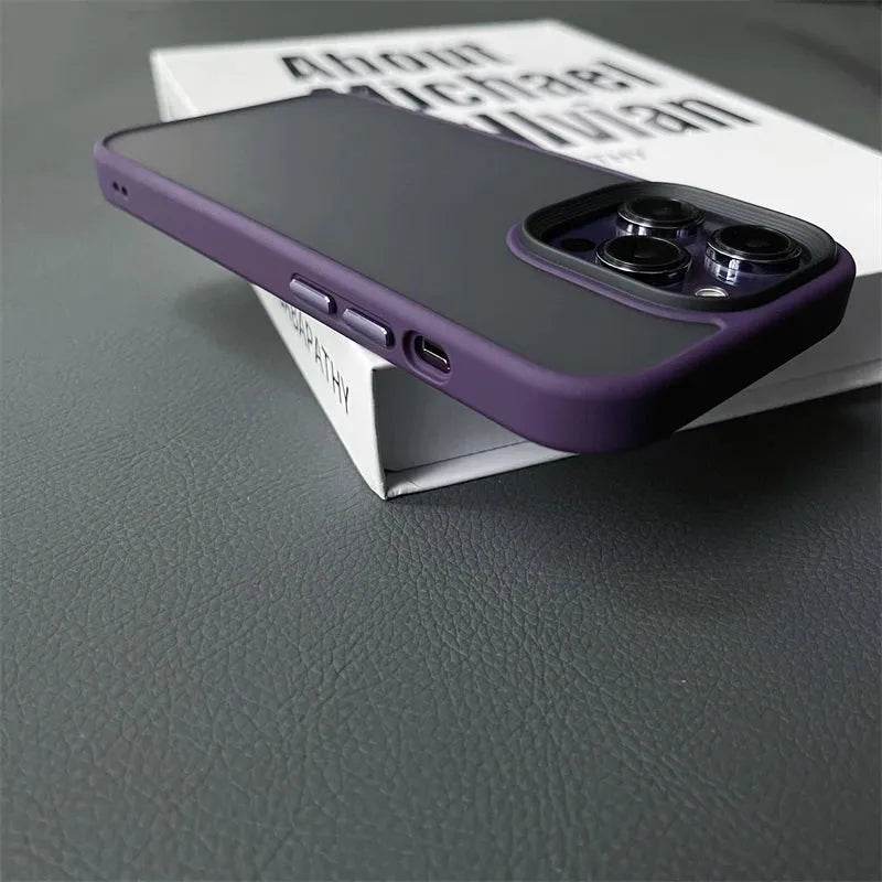 Armor Shockproof Hybrid Case for iPhone 15 14 16 Pro Max Matte Back Cover - Loja Manuel Coelho