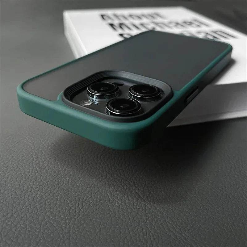 Armor Shockproof Hybrid Case for iPhone 15 14 16 Pro Max Matte Back Cover - Loja Manuel Coelho