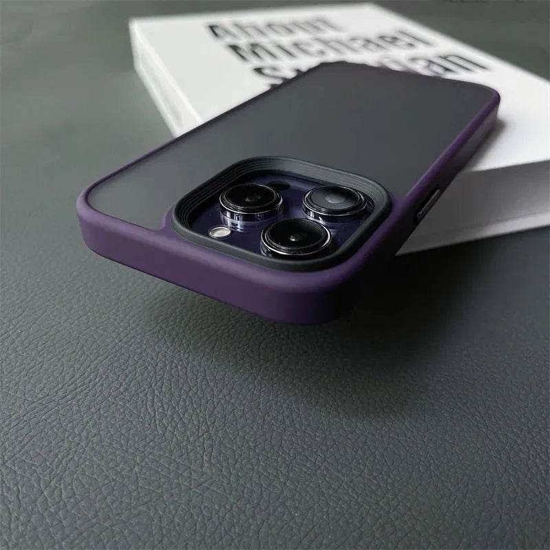Armor Shockproof Hybrid Case for iPhone 15 14 16 Pro Max Matte Back Cover - Loja Manuel Coelho