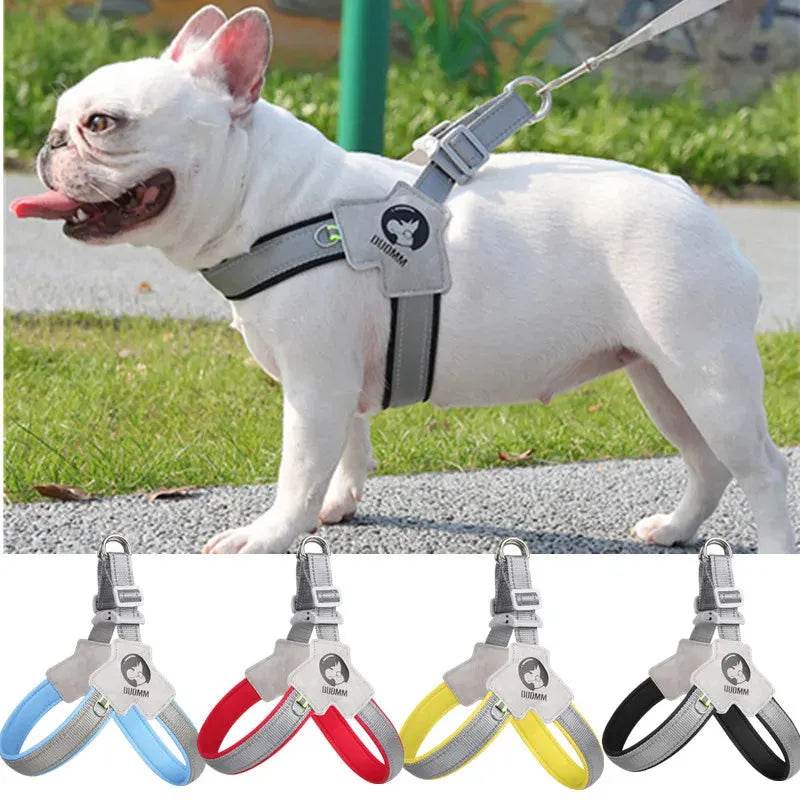 Dog Harness Adjustable Pet Harness Vest Reflective Mesh - Loja Manuel Coelho