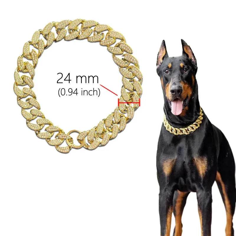 ABS Plastic Dog Collar Chain Diamond - Loja Manuel Coelho