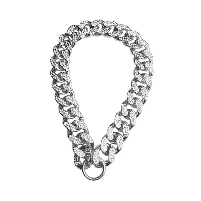 ABS Plastic Dog Collar Chain Diamond - Loja Manuel Coelho