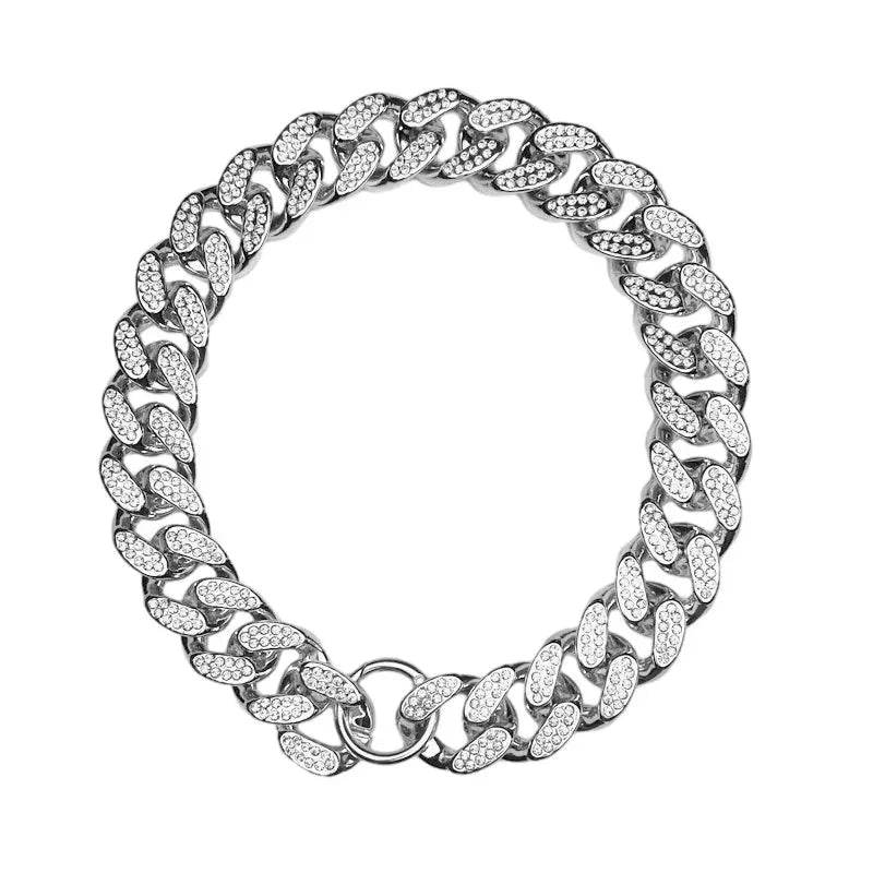 ABS Plastic Dog Collar Chain Diamond - Loja Manuel Coelho