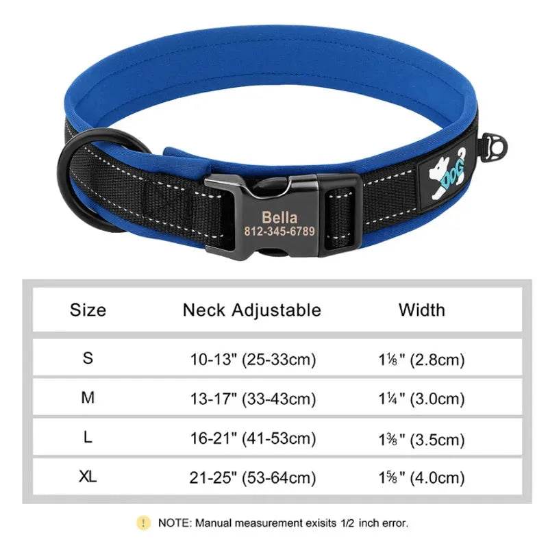 Reflective Personalized Dog Collar | Engraved ID - Loja Manuel Coelho