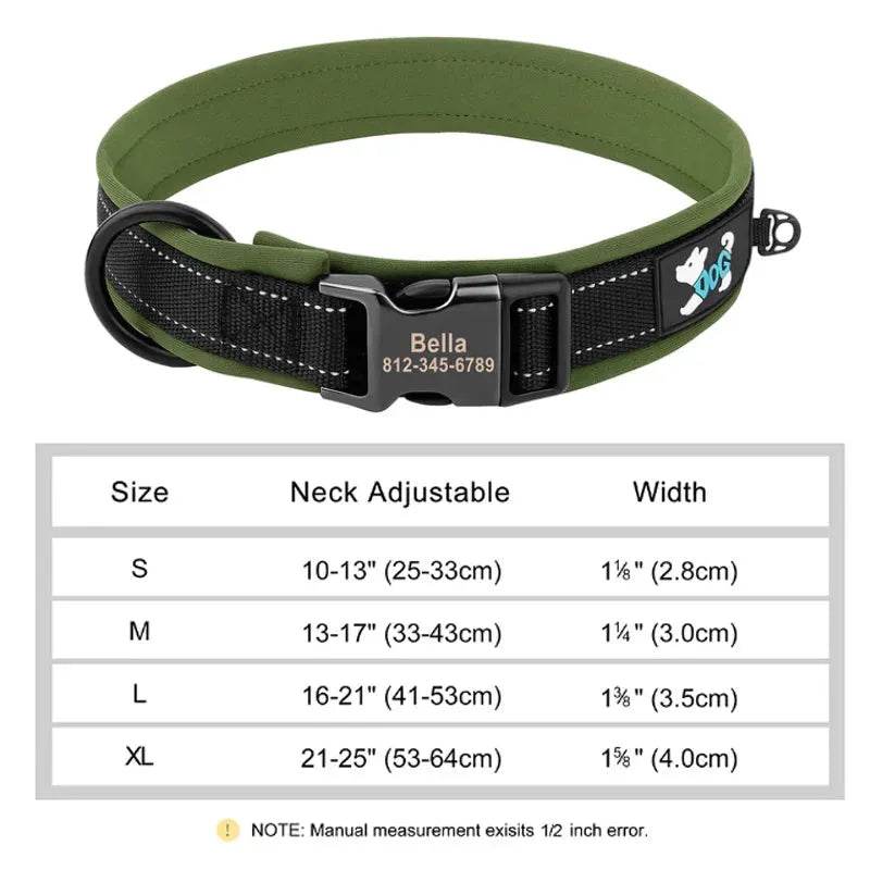 Reflective Personalized Dog Collar | Engraved ID - Loja Manuel Coelho