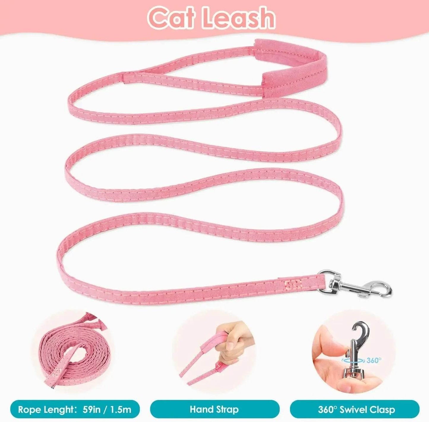 Reflective Harness Set for Cats - Night Safety Gear - Loja Manuel Coelho