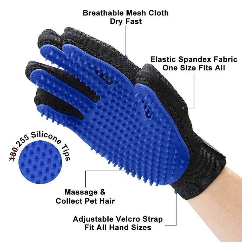 Silicone Pet Grooming Gloves for Cats & Dogs - Loja Manuel Coelho
