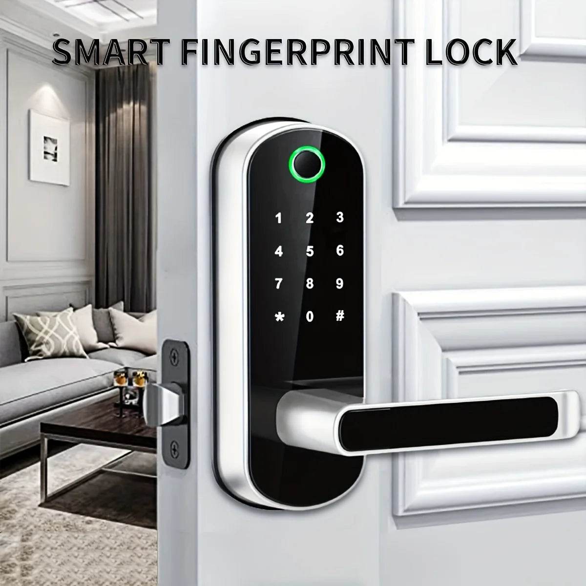 Smart Fingerprint Door Lock - App Remote Control - Loja Manuel Coelho