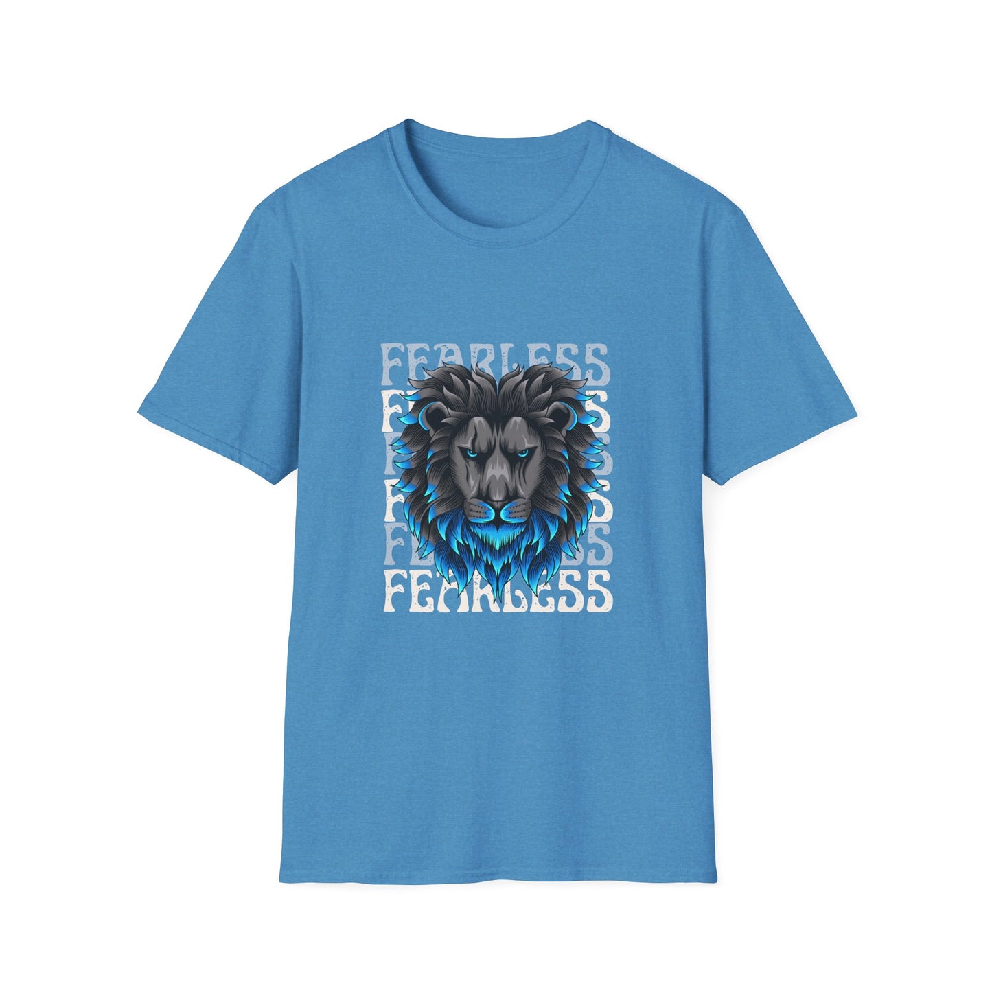 Fearless Lion Unisex Softstyle T-Shirt - Bold Graphic Tee for Animal Lovers