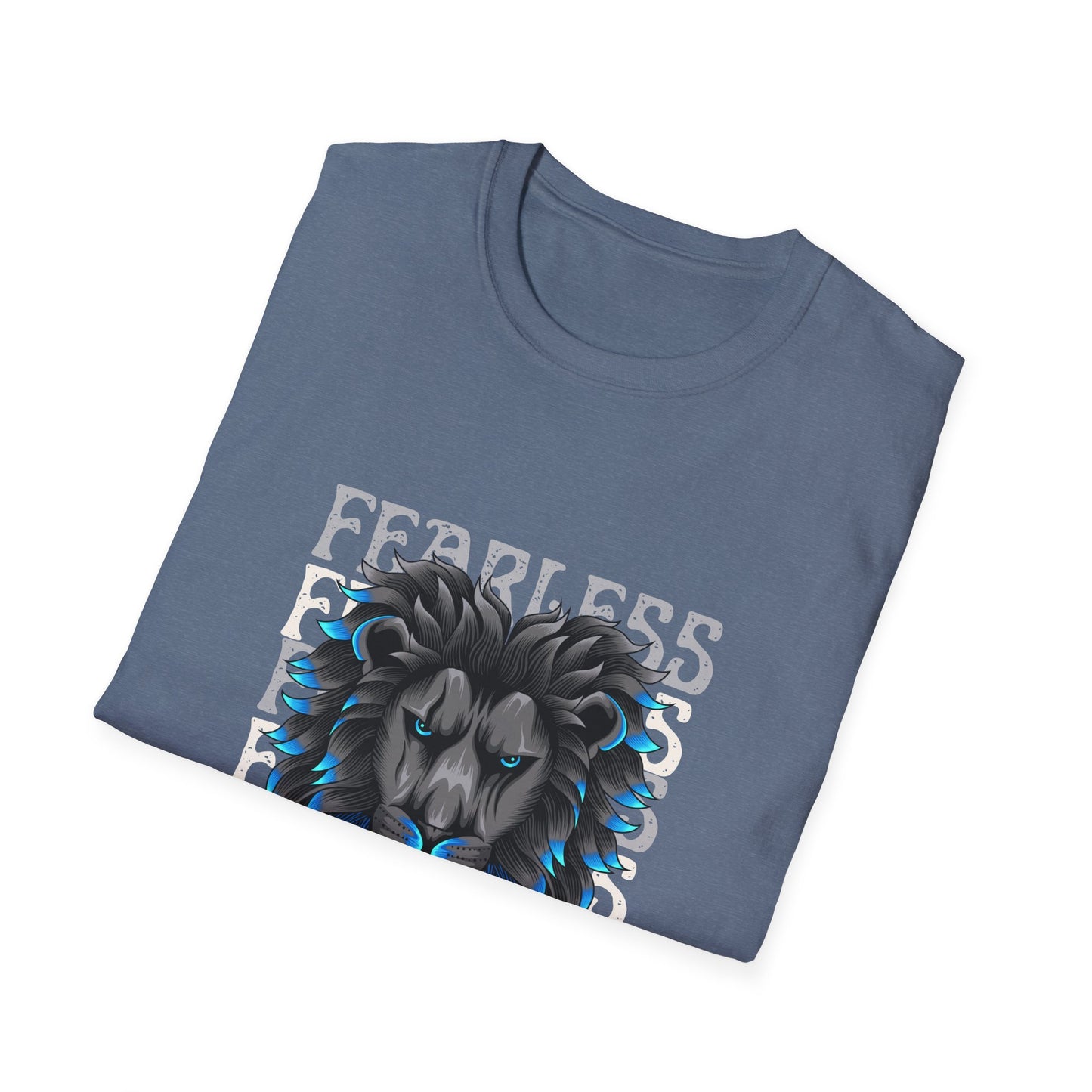 Fearless Lion Unisex Softstyle T-Shirt - Bold Graphic Tee for Animal Lovers