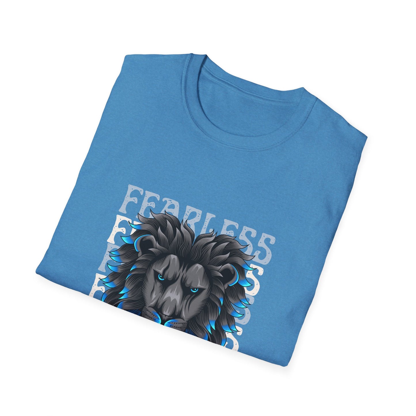 Fearless Lion Unisex Softstyle T-Shirt - Bold Graphic Tee for Animal Lovers