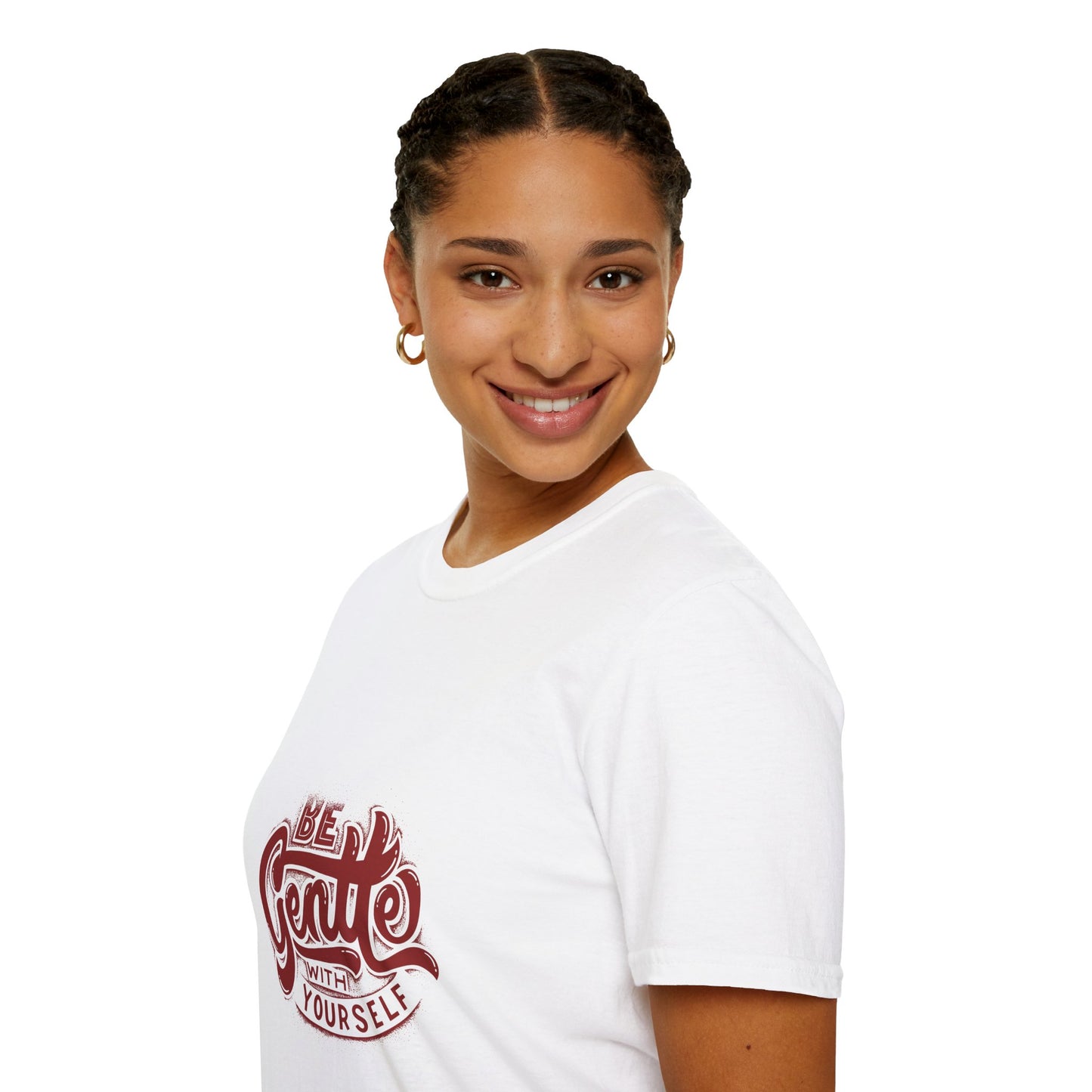 Be Gentle With Yourself Unisex Softstyle T-Shirt - Comfortable & Motivational Tee